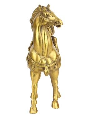 朴器 6寸手持官印马上封侯摆件 铜马摆件