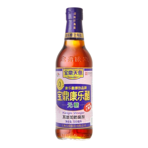 上海宝鼎天鱼无糖康乐醋500ml*6瓶半箱虾蟹醋蒸饺蘸醋凉健康饮食