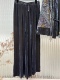 海燕家秋冬新品 K892D 贵气松紧腰银灰100桑蚕丝丝绒阔腿裤