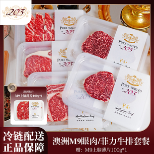 203厂澳洲M9牛排原切和牛眼肉菲力西冷厚切雪花牛排儿童营养牛肉