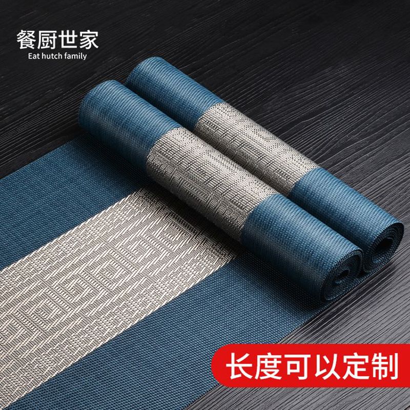 2025新款中式禅风茶桌布艺防水长条桌旗茶几垫布新中式茶台