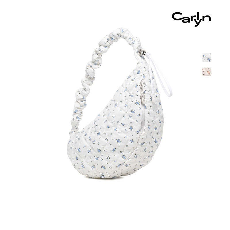 Carlyn FLOWER COZY中号韩国小众设计小碎花云朵饺子马鞍包单肩包