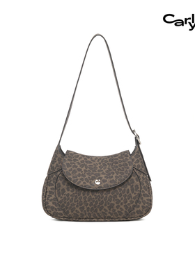 Carlyn VELO韩国经典女士HOBO手提单肩包豹纹腋下包高级感通勤包
