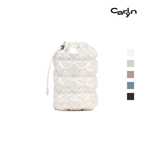 Carlyn POKE POUCH 韩国ins风褶皱云朵化妆包收纳便携单肩水桶包