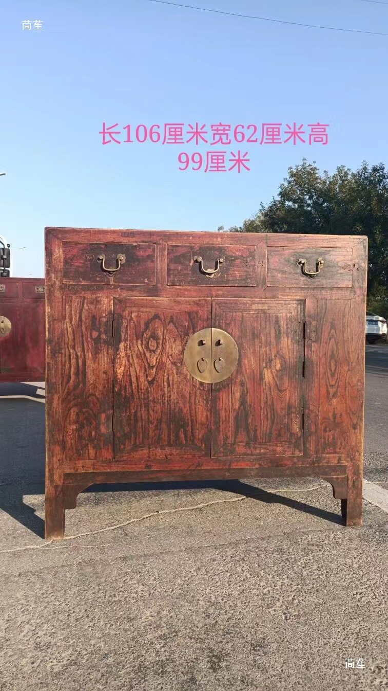 摆件中堂旧榆木古董玄关柜民俗箱子家具子老式道具老物件老装饰