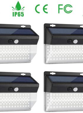 206led太阳能壁灯人体感应庭院灯爆款户外防水花园景观灯