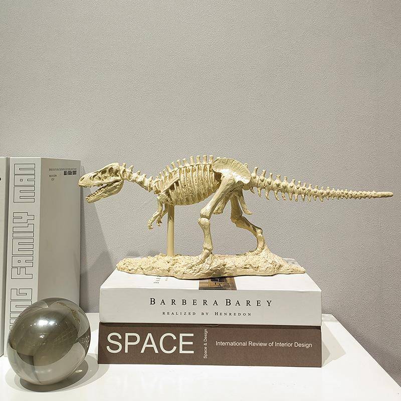 现代简约恐龙化石模型摆件北欧样板房间办公间软装饰品玄关摆设