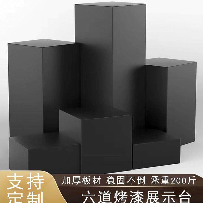 木质烤漆白色展台设计商业会展精品展柜展示台商用女装店桌子展台