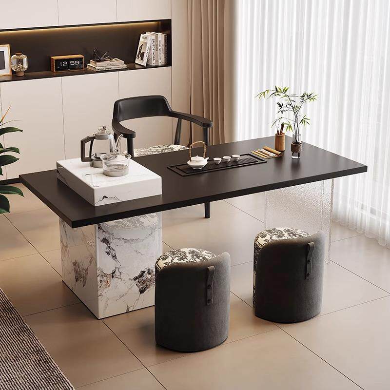 实木茶桌办公泡茶一体桌功夫现代简约风会客阳台客厅家用轻奢茶台