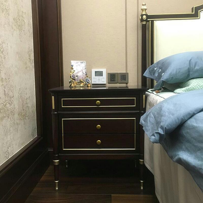 美式新古典床头柜三抽屉柜床头储物柜边柜