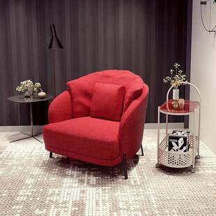 轻奢简约现代北欧售楼处酒店单人沙发椅接待洽谈商务客厅会客沙发