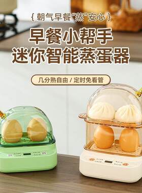 蒸蛋器2024新款可预约定时一个人煮蛋器自动断电家用迷你小型智能