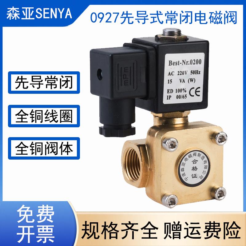 先导式电磁阀16KG竖向安装0927200高压0927400水阀气阀220V24V12V