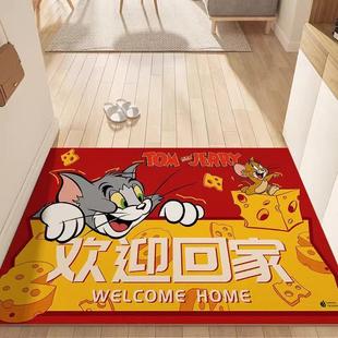 欢迎回家门垫猫和老鼠入户地垫家用免洗防水防滑耐磨可擦门口地毯