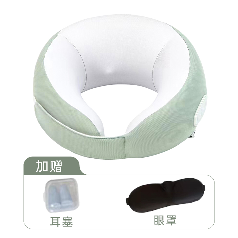现货电动u型按摩枕护颈仪颈椎热敷按摩器腰部背部车载揉捏颈枕情