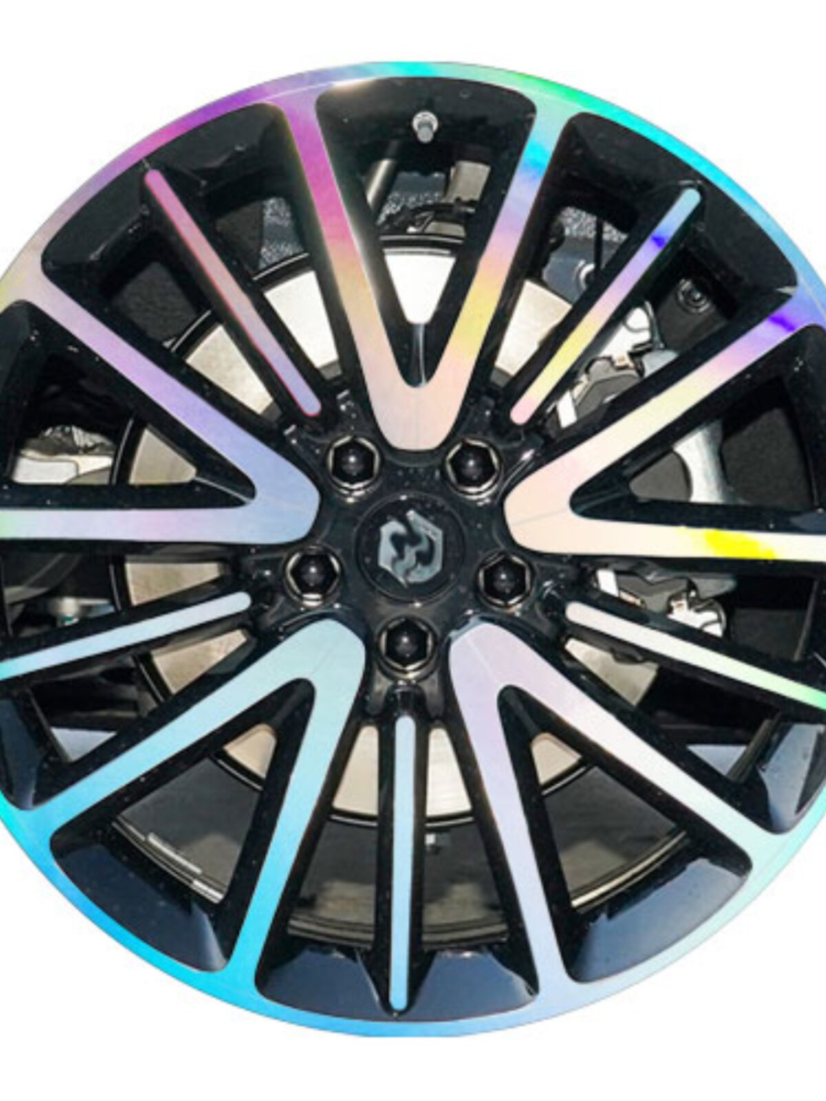 用于零跑c11镭射轮毂贴纸轮圈电镀改装饰碳纤维防水车贴划痕修复