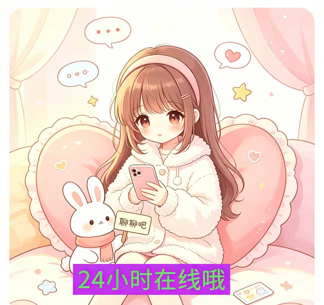 24小时在线聊天搭子陪伴唠嗑语音连麦文字安慰配聊情绪树洞