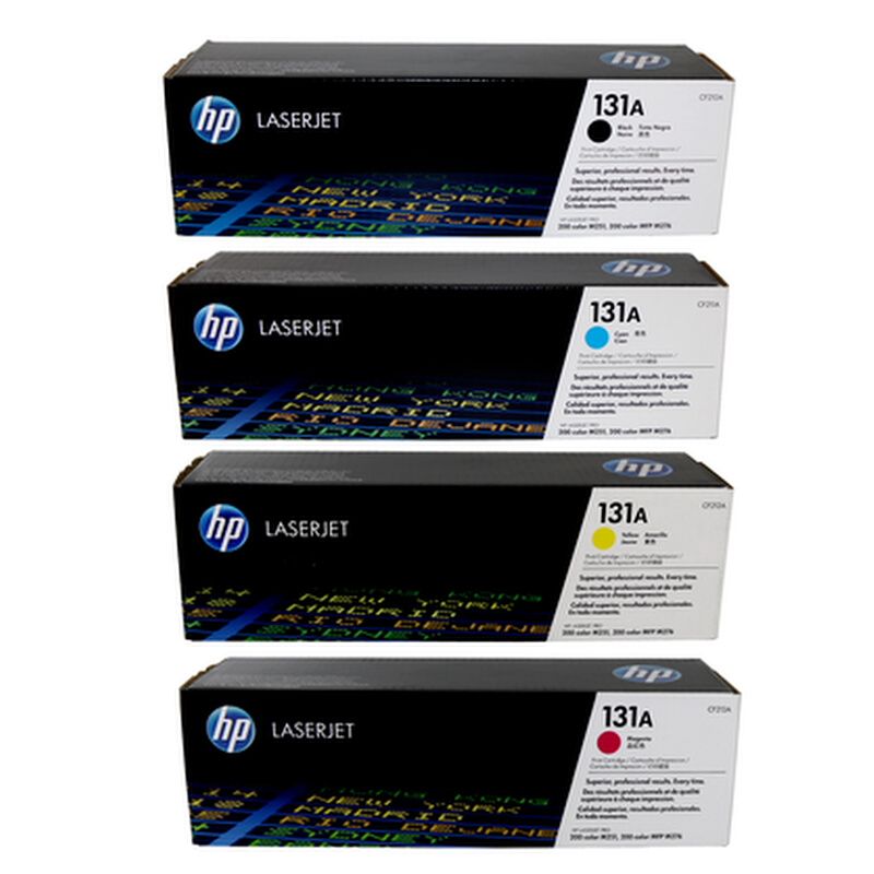 。惠普HP原装131A 131 CF210A M251 M276fn黑色 青黄红 原装硒鼓