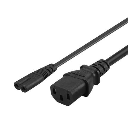 品字一分二电源线c14转c13+c7品字公头转品字母/八字尾电源转换线