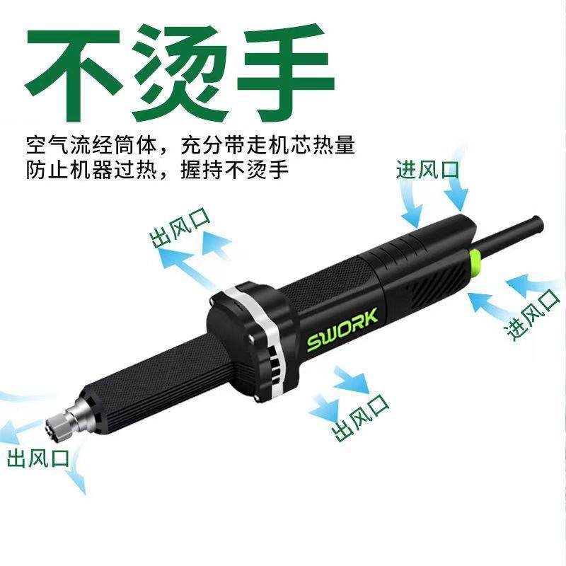 SWORK索沃克加长超长9525 9725S/A 710W重载电磨抛光打磨机