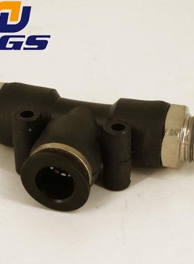 黑色侧螺纹三通接头HPD10/12/16-01/02/03/04