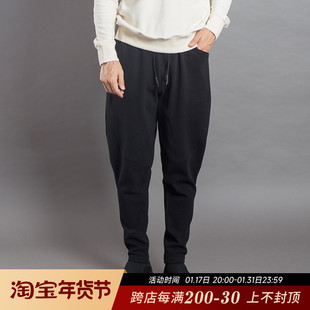 男秋冬季 s宽松纯棉黑色锥形裤 束脚运动裤 新款 潮流马 男士 休闲长裤