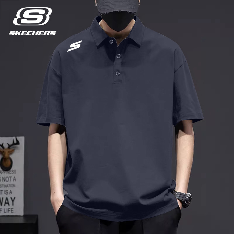 斯凯奇polo衫男款速干短袖2026新款轻薄半袖t恤纯色高级感男装潮
