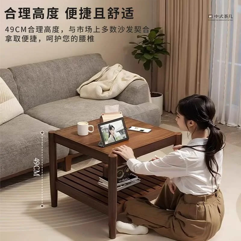 实木边几客厅家用中式简易小方现代简约桌小户型沙发柜阳台小茶新