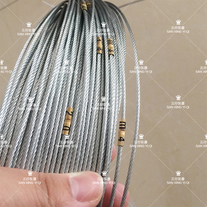 直径2mm钢丝测绳 钢丝测井绳 百米测井绳 纯钢丝测绳