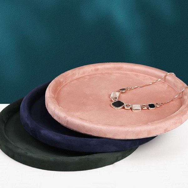 推荐Velour Bracelet Earring Tray Jewelry Display Round Shape