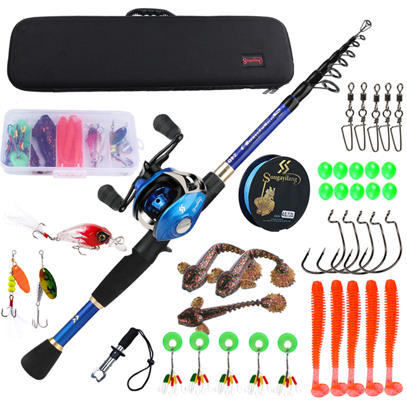 热销Sougayilang 1.8m 2.1m 2.4m Fishing Rod Reel Combos Fishi