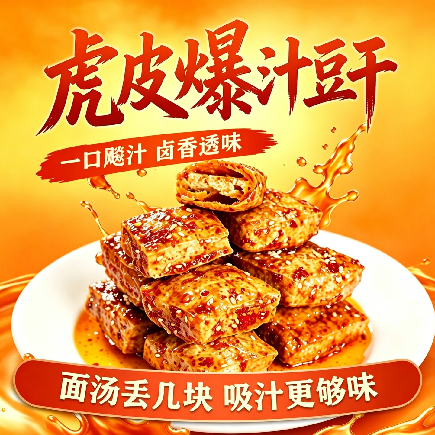 虎皮爆汁豆干零食湖南正宗爆辣豆腐干爆款休闲解馋小吃速食品卤味