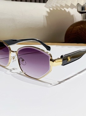 欧洲站新款欧美时尚太阳眼镜百搭潮流复古墨镜女士户外旅行防紫外