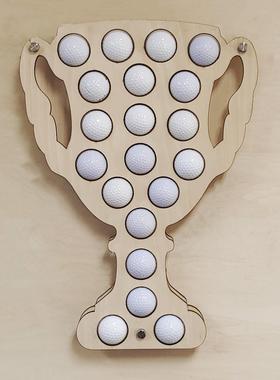 跨界创意木制奖杯设计高尔夫球架松木高尔夫球展示架高尔夫球装饰