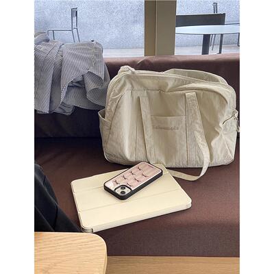 Lelemonade尼龙托特包包女大容量波士顿包短途旅行轻便单肩通勤