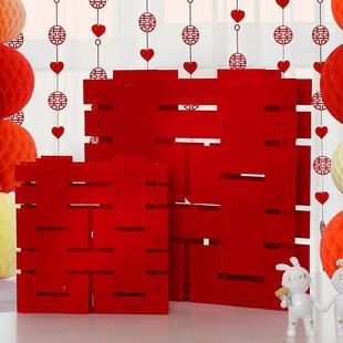 饰立体喜字落地超大摆件订婚囍字摆台结婚用品大全 婚房布置结婚装