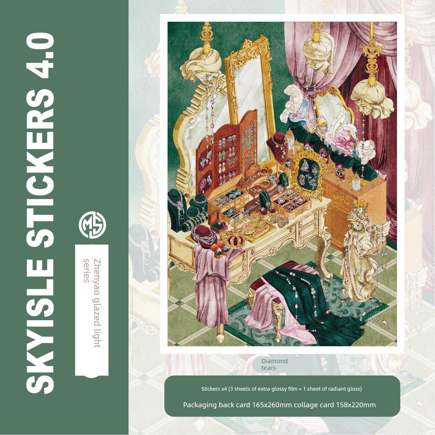 天空岛4.0钻石泪立体造景贴纸梦幻贝壳光闪闪手工diy解压玩具贴画,文具电教/文化用品/商务用品,贴纸/立体贴纸,淘宝优惠券,粉丝福利购,淘宝优惠卷