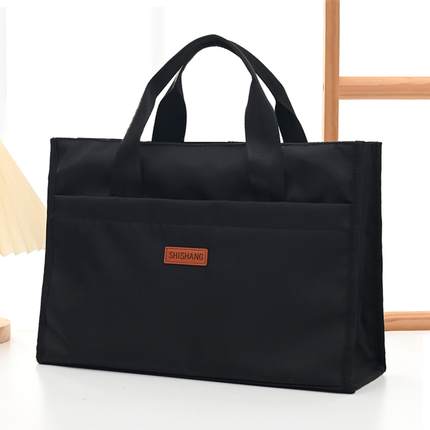 男士上班手提公文包大容量男女通勤手提袋a4文件商务笔记本电脑包