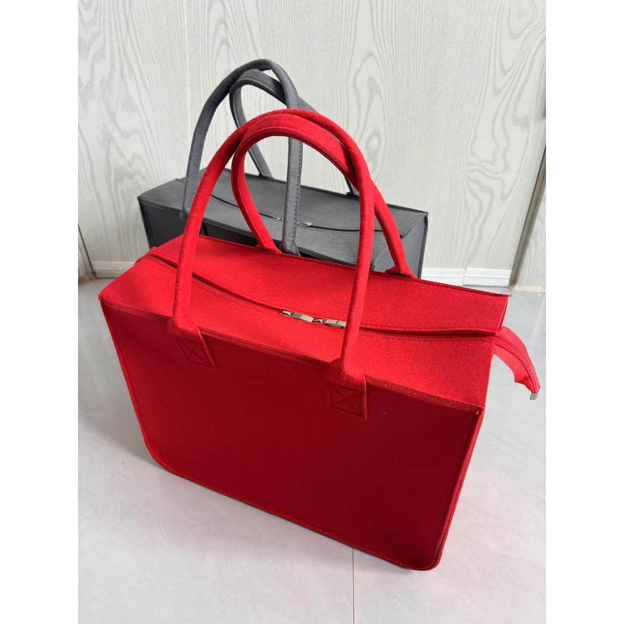 毛毡布带拉炼手提袋环保袋购物袋大容量定制礼品袋拉炼包封口大号,收纳整理,购物袋/环保袋/帆布袋,淘宝优惠券,粉丝福利购,淘宝优惠卷