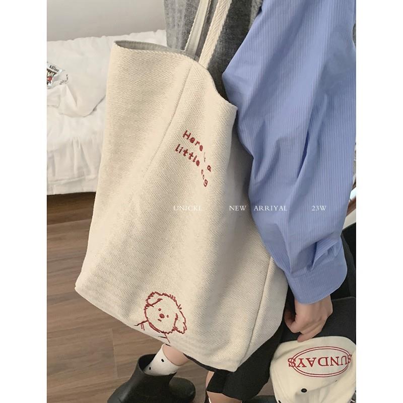 韩版休闲 大容量包包女士包2025新款简约条纹帆布包学生上课托 托