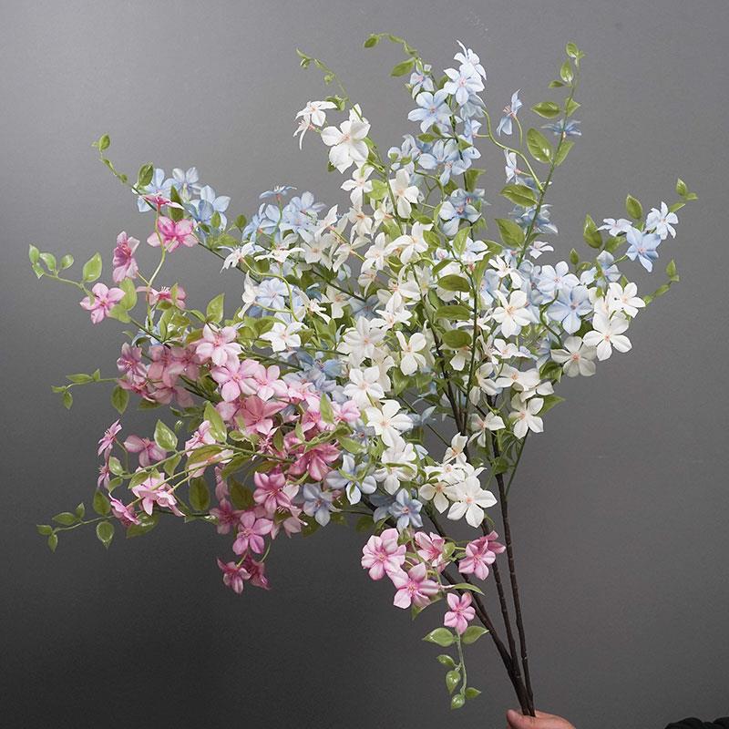 婚礼七里香仿真樱花婚庆装饰背景花枝梨花客厅落地假花桂花跳舞兰