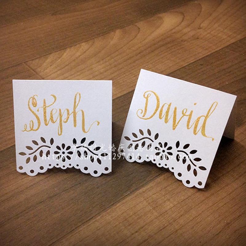 10*7.5cm精美欧式婚礼席位卡 可定制打印名字座位卡 台卡桌卡10张