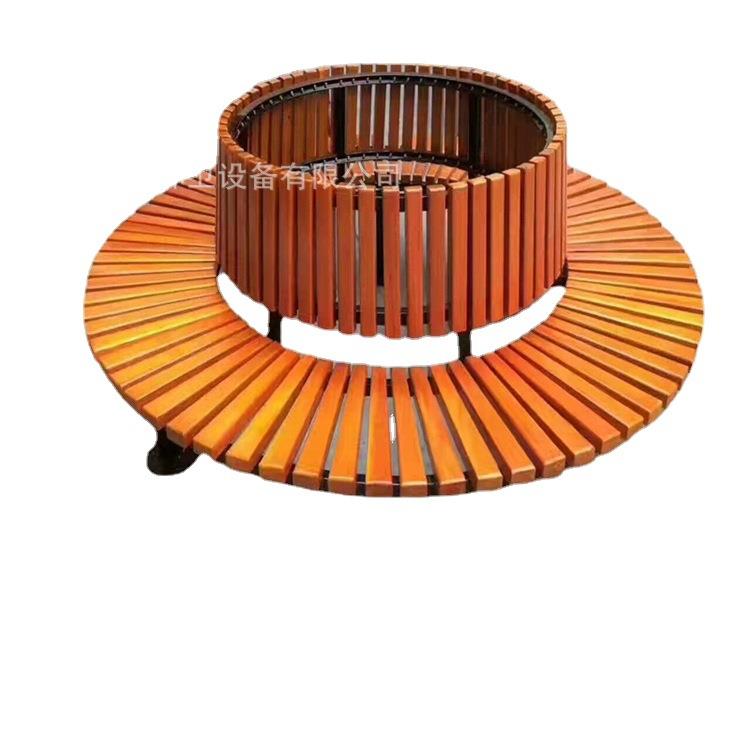 厂家销售公园椅树围椅围树椅塑木公园椅户外休闲椅室外简易可移动