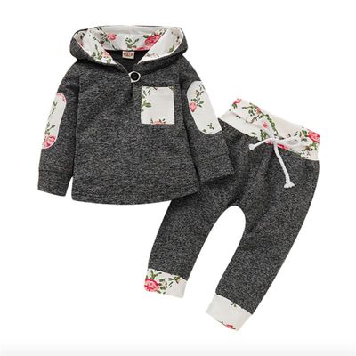 网红Baby Boy Girl Clothes Hoodie Sweatshirt Pants Outfit Set