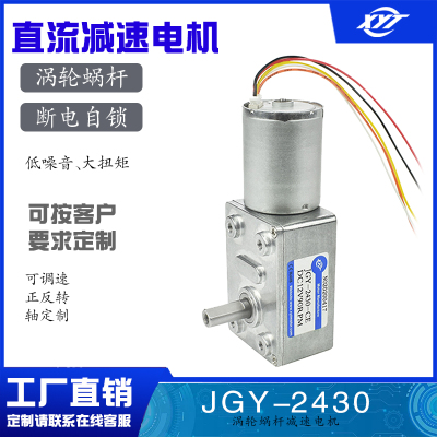 热销JGY-2430微型无刷直流涡轮蜗杆减速马达调速小电机12v24v自锁