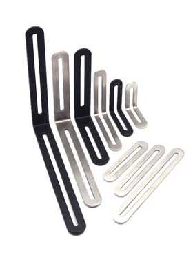 热销不锈钢角码90度直角固定器角铁支长孔活动可调 L型层板直片连