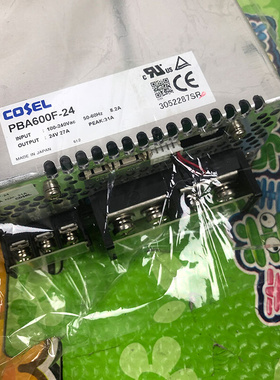。95新PBA600F-24 无包装日本进口COSEL开关电源24V 27A直流稳压