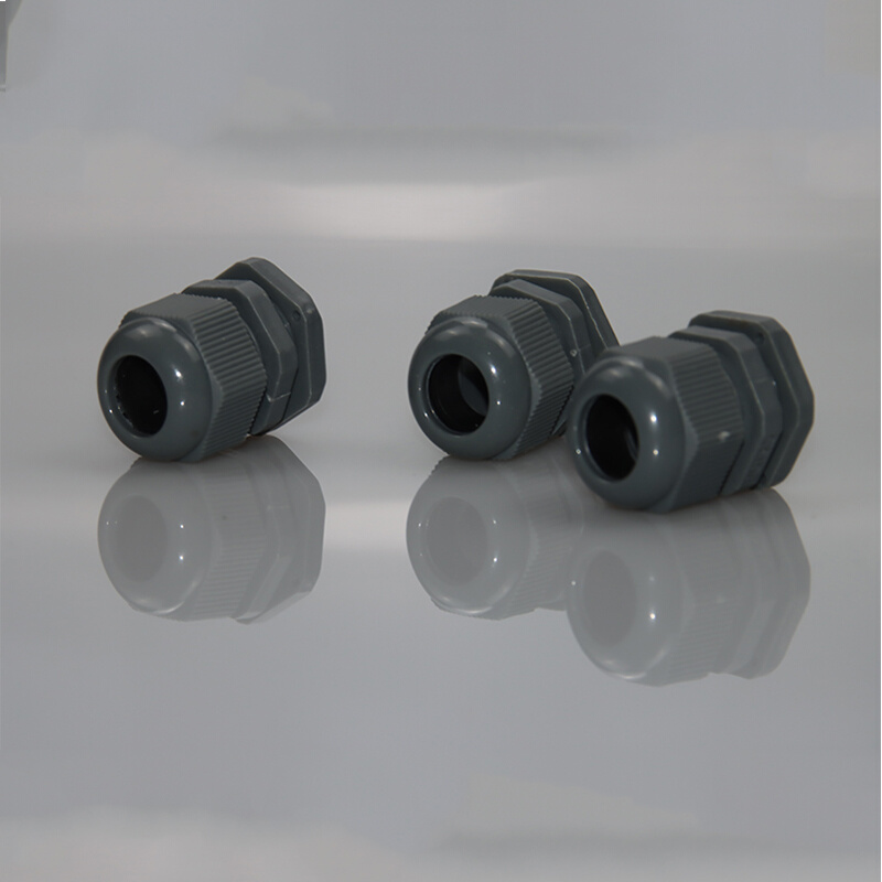 。灰色PG格兰头尼龙防水接头按钮盒接头重载连接器接头PF7PG9PG13