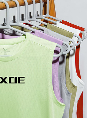 AXOE运动纯色背心夏季速干无袖宽松潮牌健身纯棉坎肩篮球T恤马甲