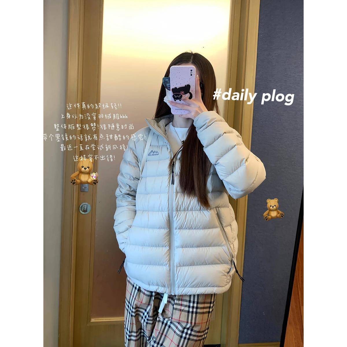 2025年新款白鸭绒排骨轻薄连帽羽绒服女情侣户外休闲短款时尚外套